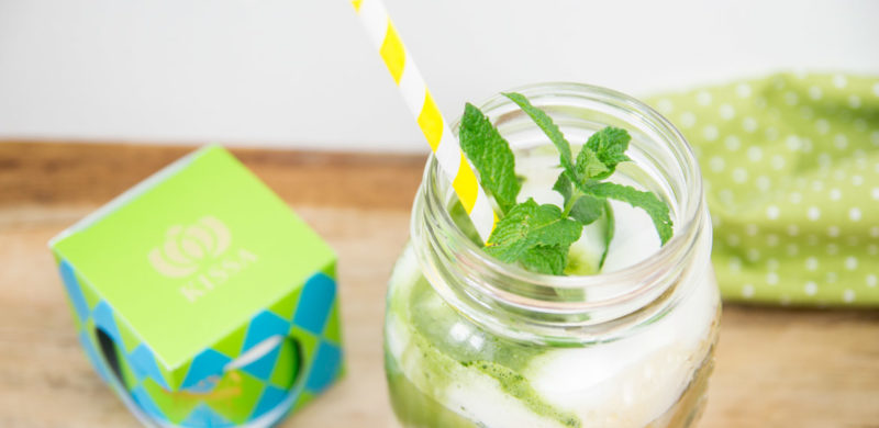 dirty iced matcha latte #kissa #matchatea #drink #iced #summer #rezept #recipe #amigaprincess #refreshing #delicious