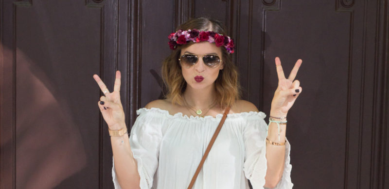 festival look mit blumenkranz, weareflowergirls #flowergirl #flowercrown #blumenmädchen #blumenkranz #summer #boho #outfit #amigaprincess #fashion #jumpsuit