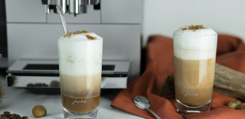 Chestnut Latte, Rezept für Maroni-Kaffee, Maronipüree selbermachen, Jura Vollautomat, Cafe Latte mit Maroni, Rezept, herbstliche Kaffeespezialität, www.amigaprincess.com