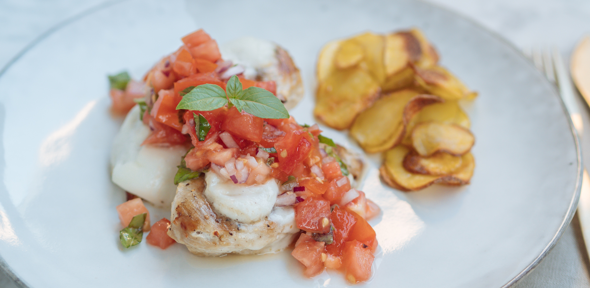 Bruschetta Huhn vom Grill - Lykke Life