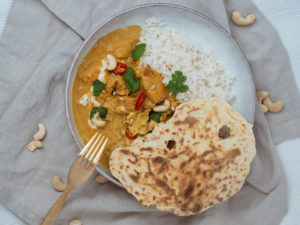 Einfaches Chicken Korma mit Reis 55