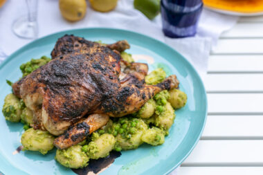 Zitronenhuhn mit Erbsen-Frühkartoffel Beilage 1