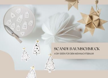 Skandinavischer Christbaumschmuck ganz einfach selbst gemacht, 4 Ideen für minimalistischen Christbaumschmuck, Baumschmuck aus Papier, www.alykkelife.com